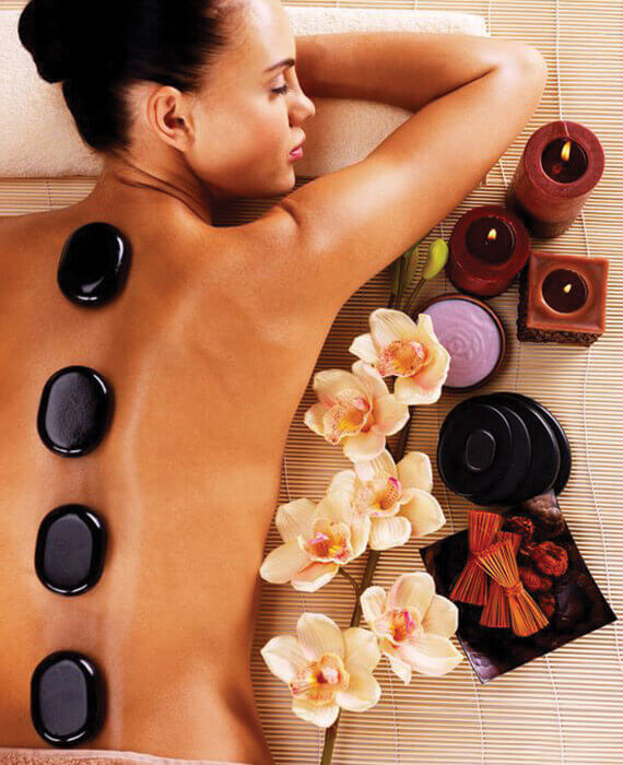 zivaya spa in vadodara is the best spas massage center in vadodara gujrat offer Hot stone therapy